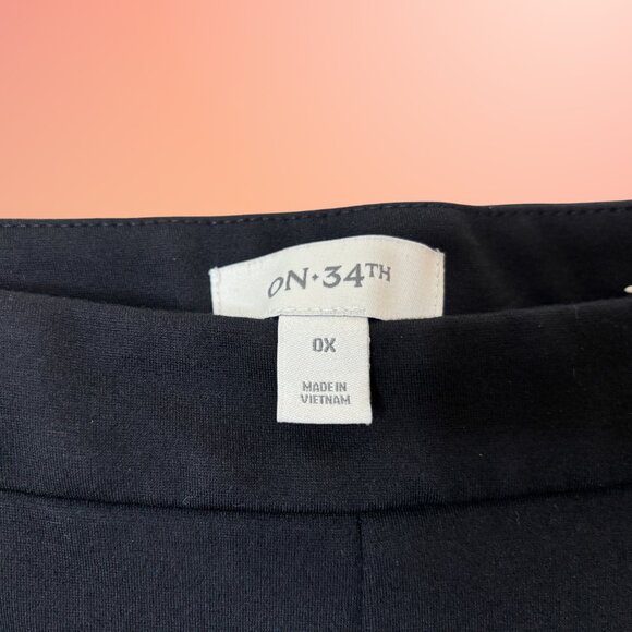 On 34th Flare Leg Soft Black Dress Pants w/ Flare Leg, Size 0X - Picture 4 of 6